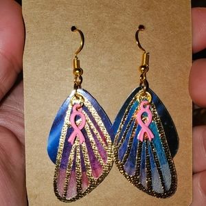 Guitar Pick Breast Cancer Awareness